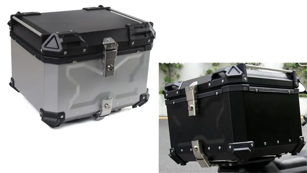 バイク リア ボックス アルミ トップケース 45L (ブラック) 中古品 中古美品リアボックス バイクリアボックス 45l トップケース